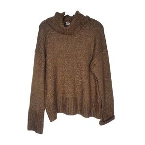 SO Brown Cowl Neck Sweater Size L
